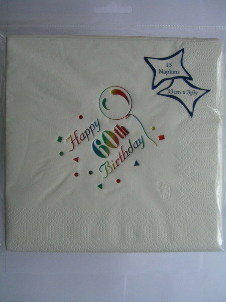 White Napkins Age 60 Pk15 3 Ply