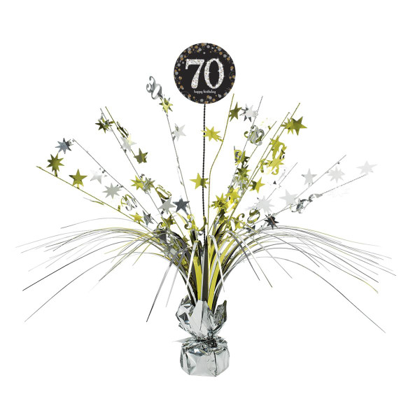 Gold Celebration Age 70 Centrepiece Spray