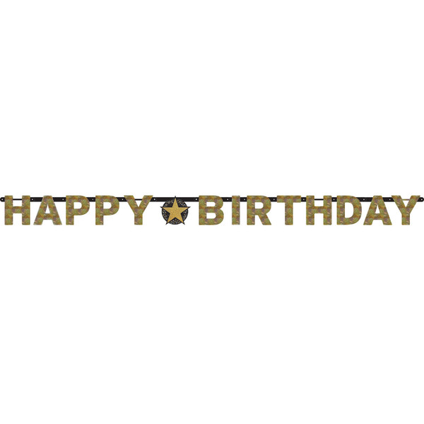 Gold Celebration Happy Birthday Letter Banner