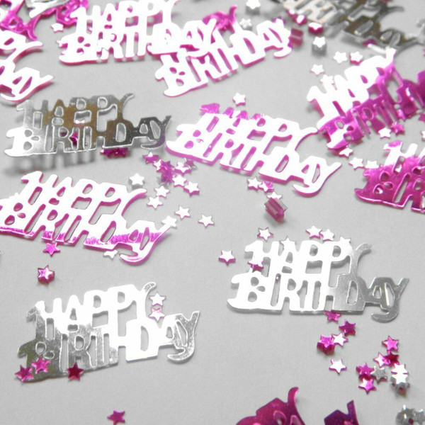 Pink Happy Birthday Confetti 14g