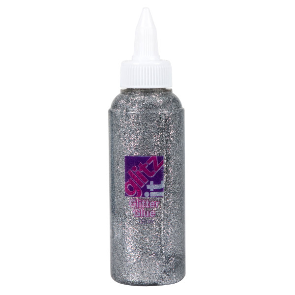 Glitter Glue 120ml Laser Silver