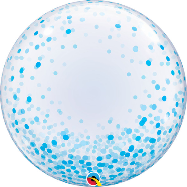 H300 24in Deco Bubble Blue Confetti Dots
