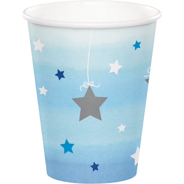One Little Star Blue Cups Pk8 266ml