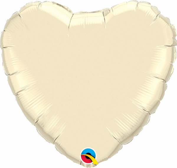 H600 36in Foil Balloon Pearl Ivory Heart