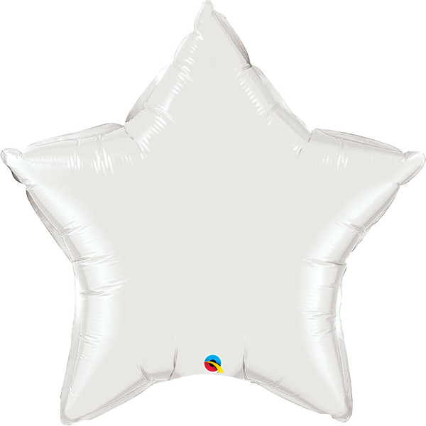 H600 36in Foil Balloon White Star