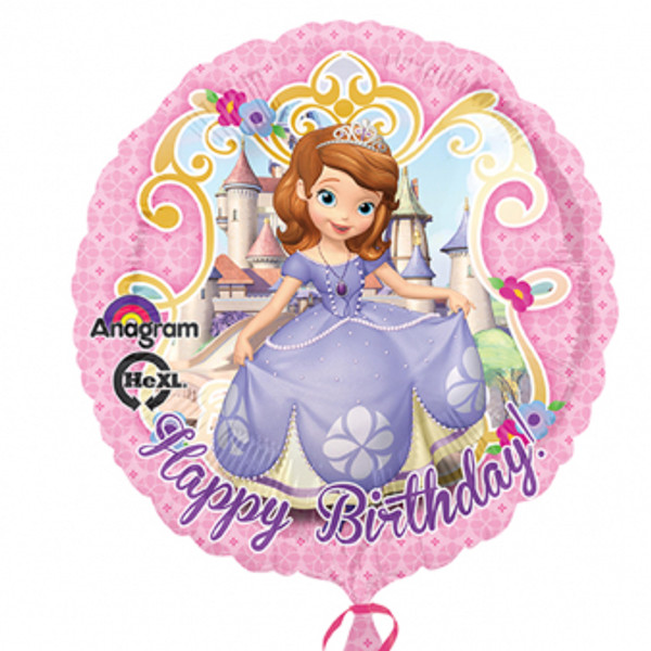 H100 18in Foil Balloon Sofia Happy Birthday