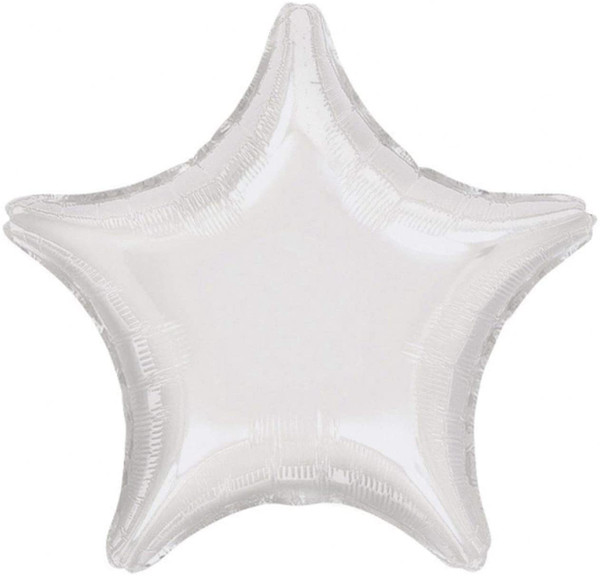 H100 18in Star Foil Balloon White
