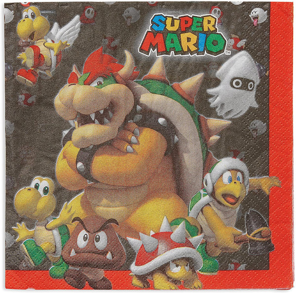 Super Mario Napkins Pk16 2Ply