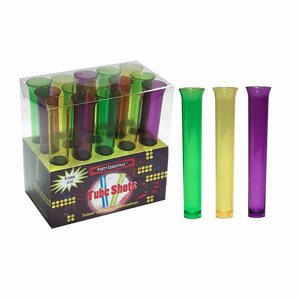 Tube Shots Multi Coloured Pk15