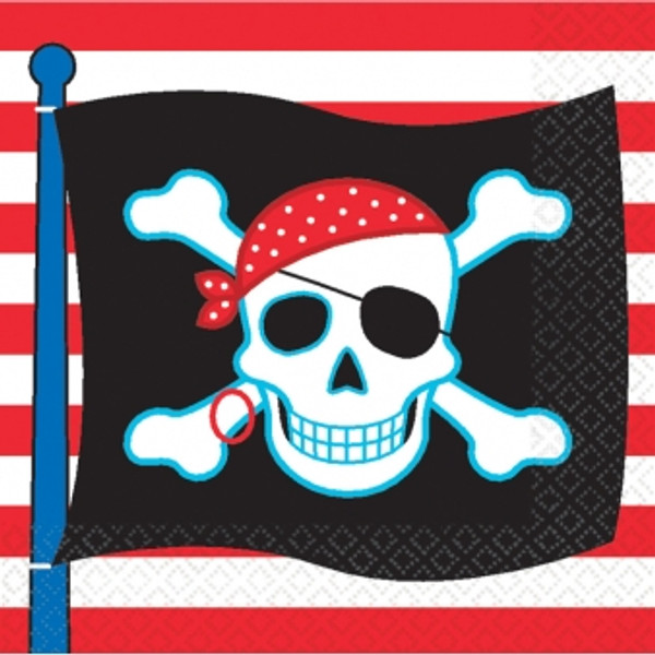 Pirate Party Lunch Napkins  33cm Pk16