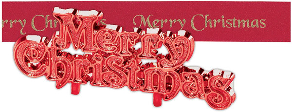 Merry Christmas Ribbon Motto Kit Red