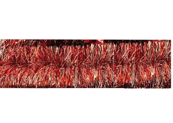 Medium Tinsel Red Silver