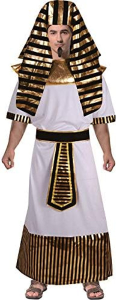 Egyptian Pharaoh Anubis White and Gold Gents Fancy Dress Costume