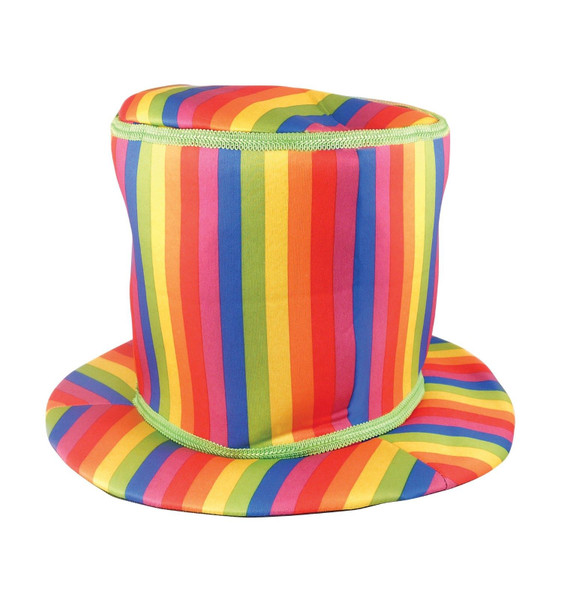 Fabric Rainbow Clown Pride Hat