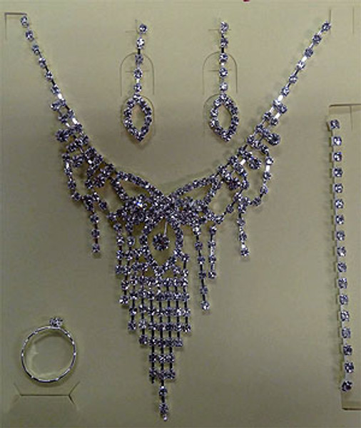 Diamonte Jewellery Necklace Set C