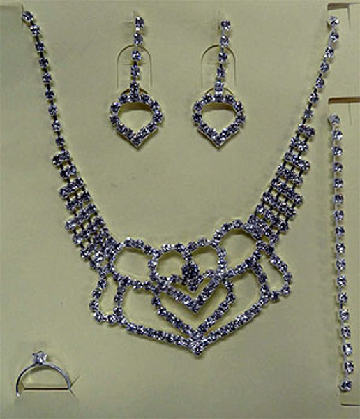 Diamonte Jewellery Necklace Set I