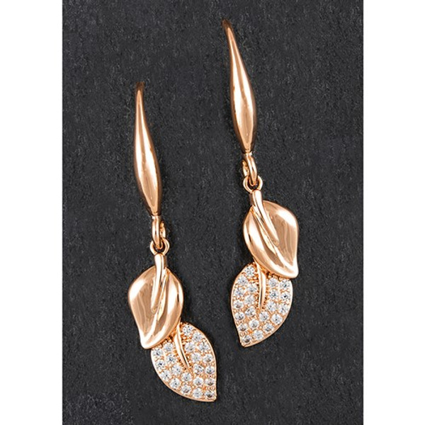 Falling Leaves Earrings Rose Gold