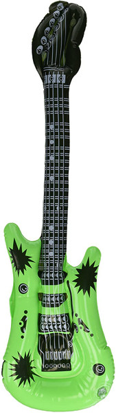 Inflatable Neon Guitar Green 106cm