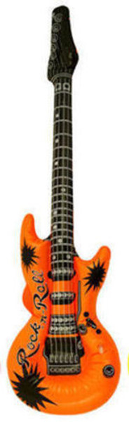 Inflatable Neon Guitar Orange 106cm