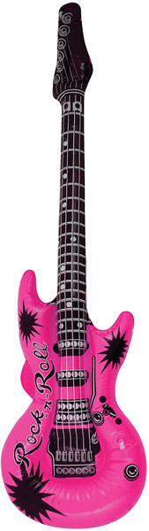 Inflatable Neon Guitar Pink 106cm