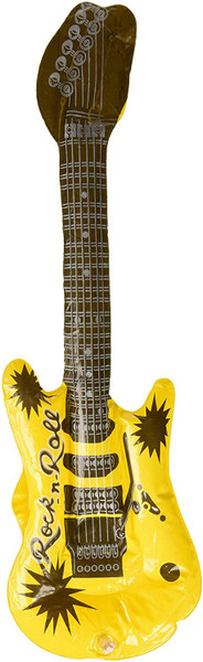 Inflatable Neon Guitar Yellow 106cm