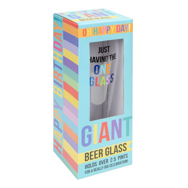 Oh Happy Day Giant Beer Glass