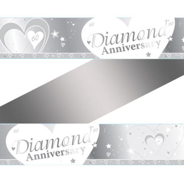 60th Diamond Anniversary Foil Banner