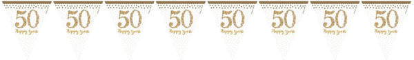 50th Golden Anniversary Pennant Banner