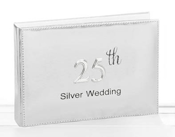 Photo Album 25th Silver Wedding 4x6in