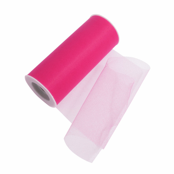 Tuille Roll 6inx25yds Hot Pink