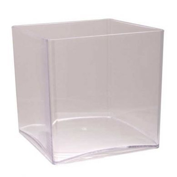 Vase Acrylic Cube 15x15 x15cm Clear