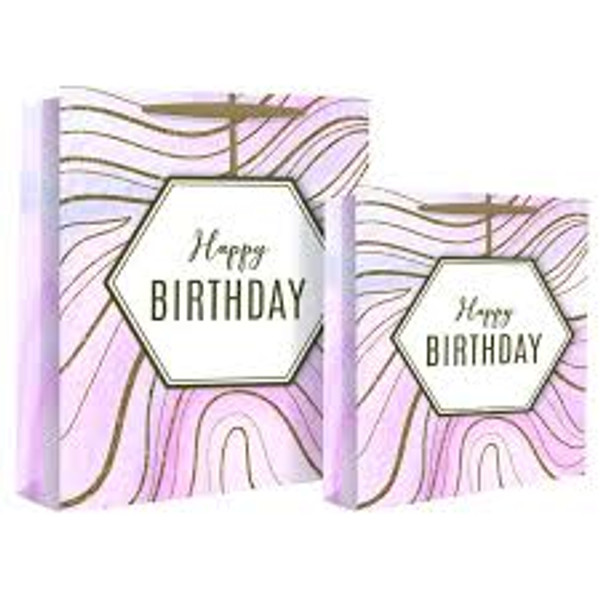 Happy Birthday Marble Gift Bag Large