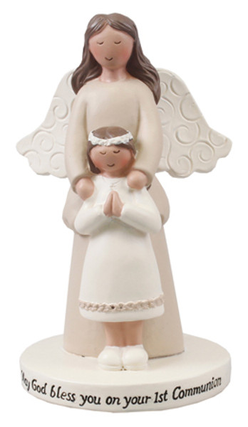 Communion Guardian Angel With Girl Statue
