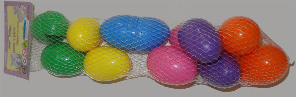 Easter eggs - pack of 10 small eggs. Colours Vary