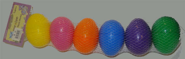 Easter Eggs - pk of 6 large Eggs Bright colours as shown