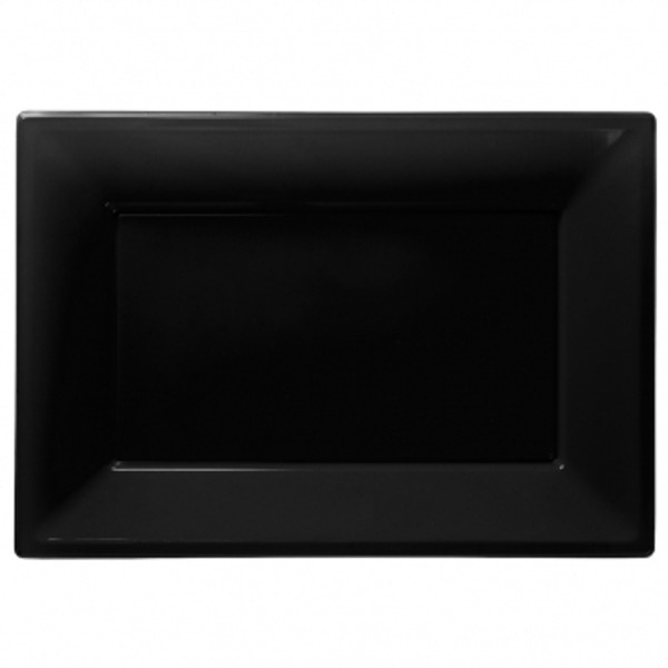 Platters Pack 3 Plastic Black