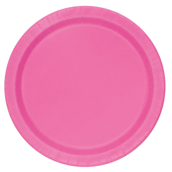 Paper Plates Pk16 21.9cm Hot Pink