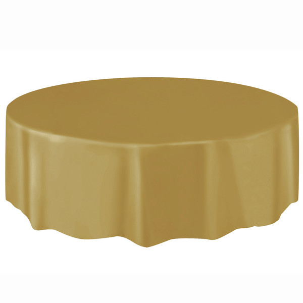 Tablecover Round Gold 84in