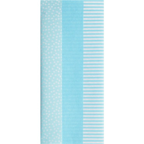 Tissue Paper Light Blue Assorted Pk6