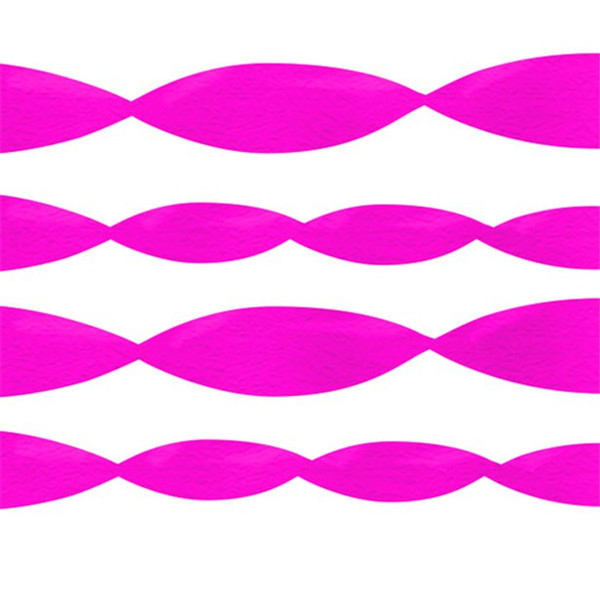 Crepe Streamers Bright Pink