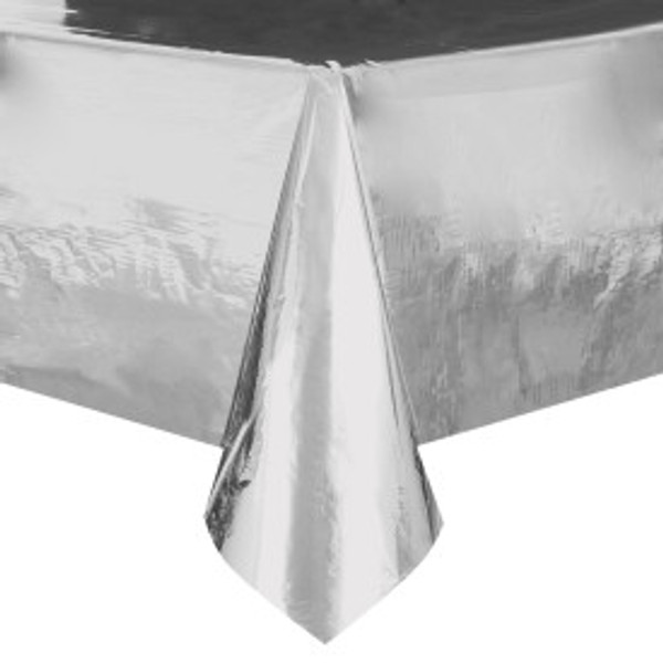 Tablecover Rectangle Silver Foil 54x108in