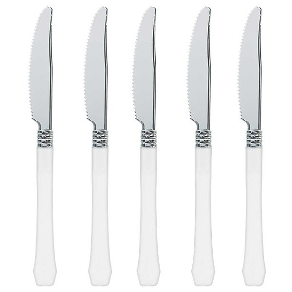 Premium Plastic Knives White 20PK