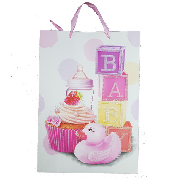 Baby Bag Pink Cupcake Large
