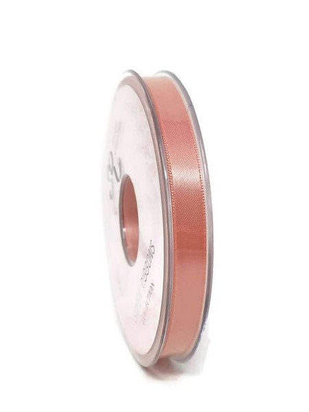 Double Face Satin Ribbon 10mm Rose Gold 20m