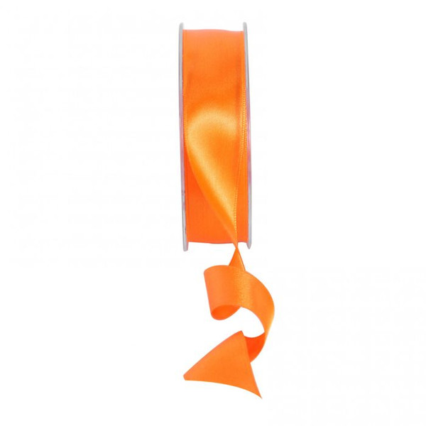 Double Face Satin Ribbon 25mm Orange 20m