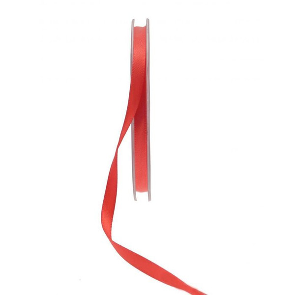 Double Face Satin Ribbon 6mm Red 20m