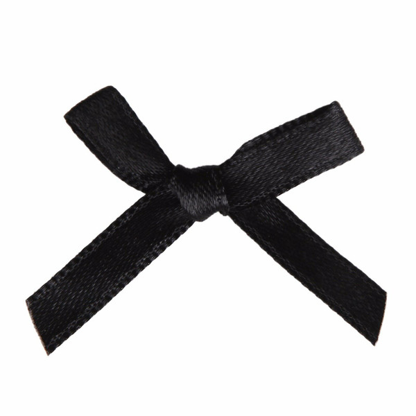 Ribbon Bows DFS 3mm Pack100 Black Col No 030