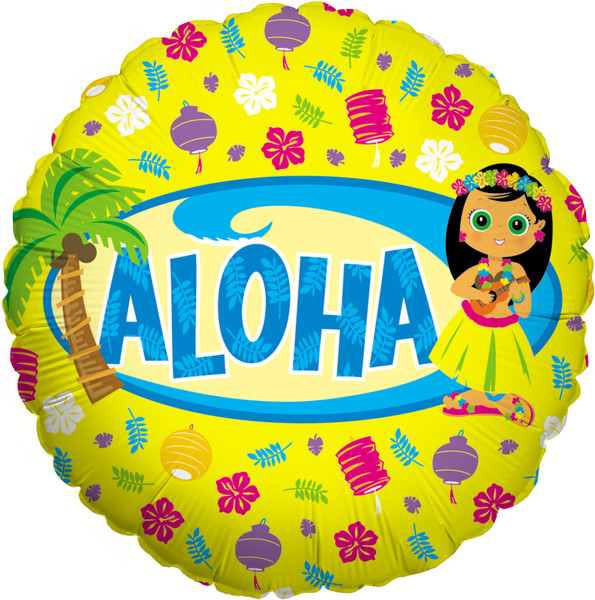 H100 18in Foil Balloon Aloha