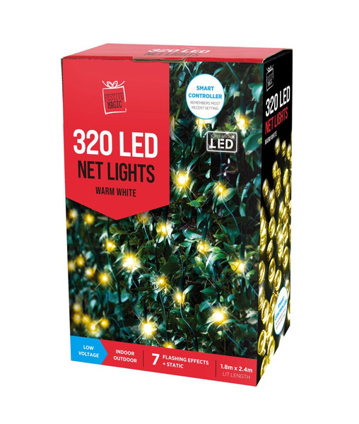 320 LED NET LIGHTS WARM WHITE