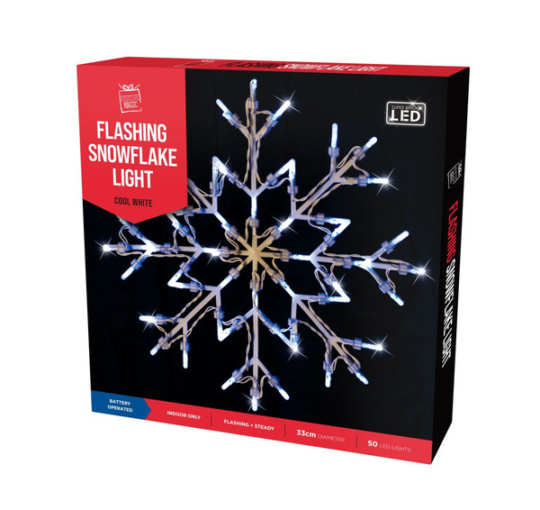 LED SNOWFLAKE SILHOUETTE LIGHT WHITE